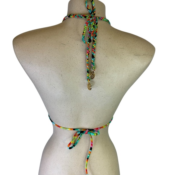 Luli Fama Women's Hola Verano Molded Cup Push Up Tri Halter Bikini * No Size* - Picture 4 of 7